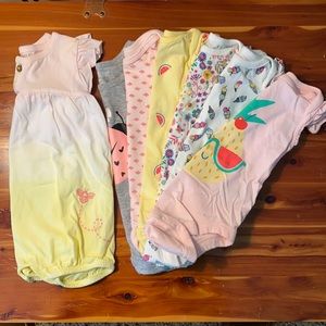 Girls 3-6Months Onesie Bundle of 7